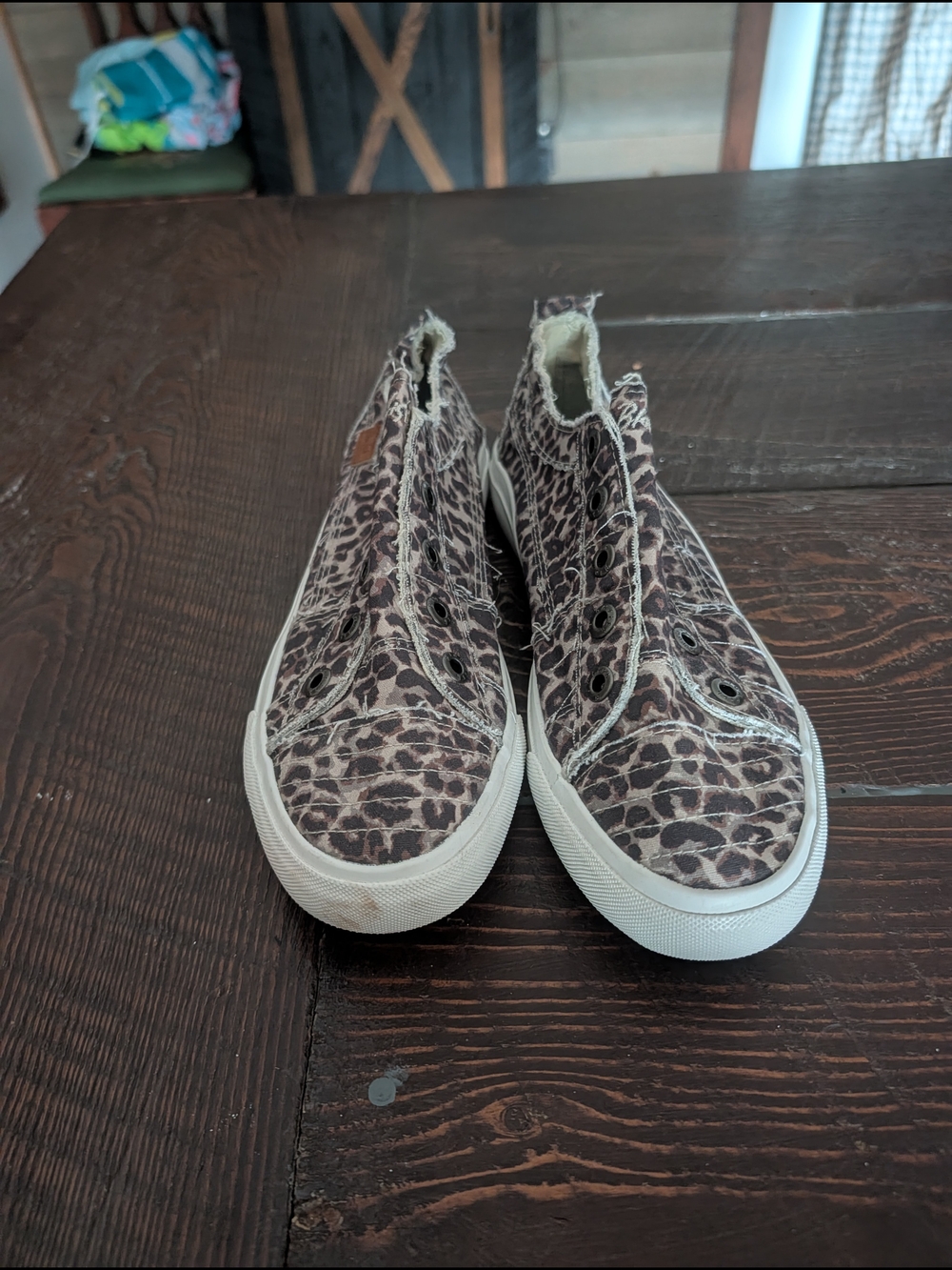 Blowfish Leopard Print Slip-On Sneakers - Neutral Animal Print